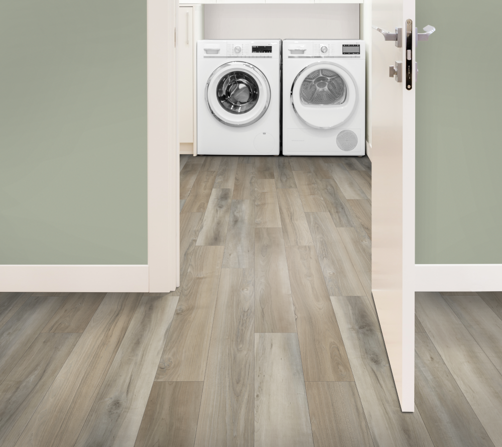 Luxury vinyl plank flooring for Austin laundry rooms