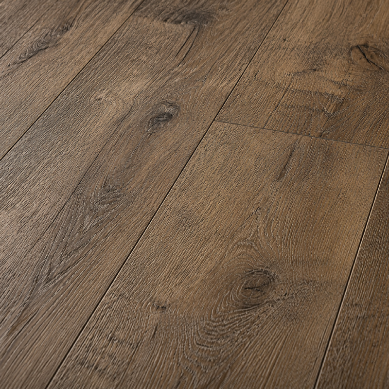 Textured wood-look luxury vinyl plank flooring close-up - 800x800