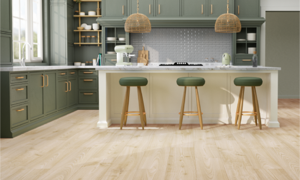 Water-resistant laminate flooring for kitchens and active Austin homes - 1000x600
